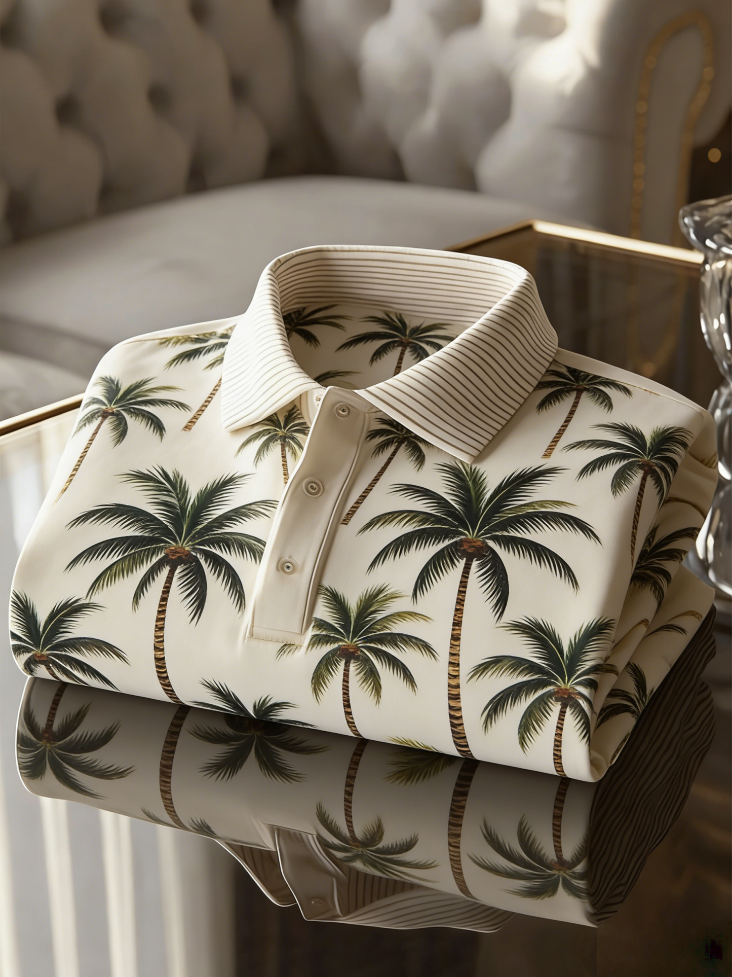 Men's Floral Printed Holiday Casual POLO Shirt