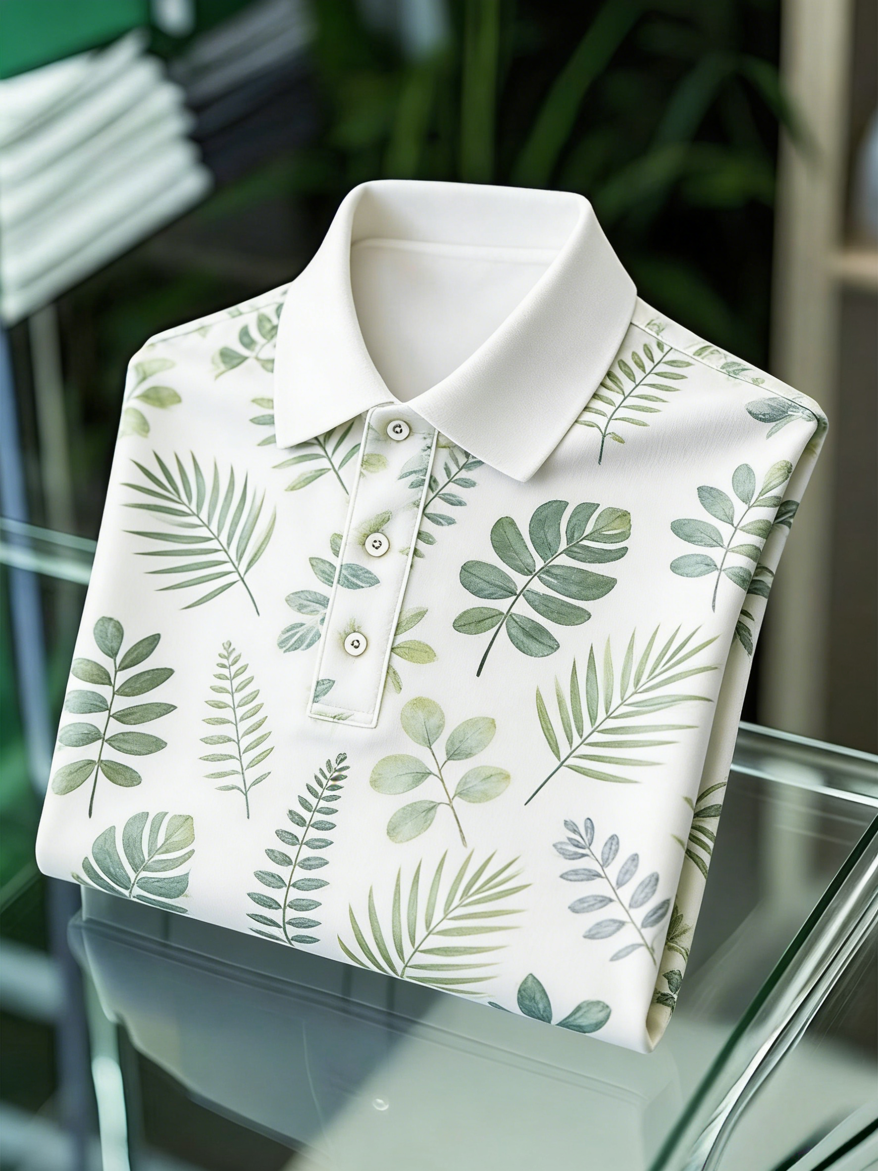 Men's Floral Printed Holiday Casual POLO Shirt