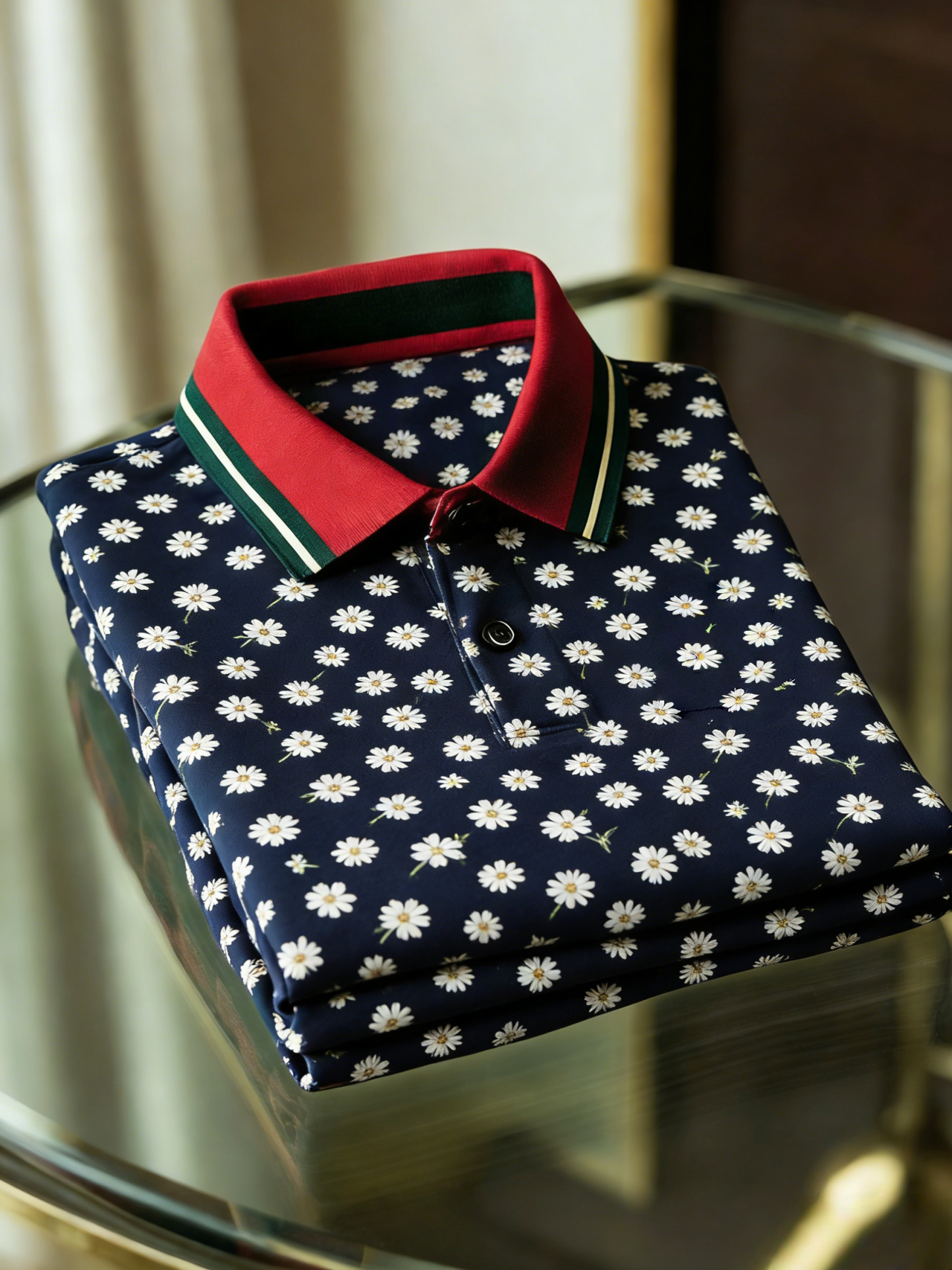 Men's Floral Printed Holiday Casual POLO Shirt