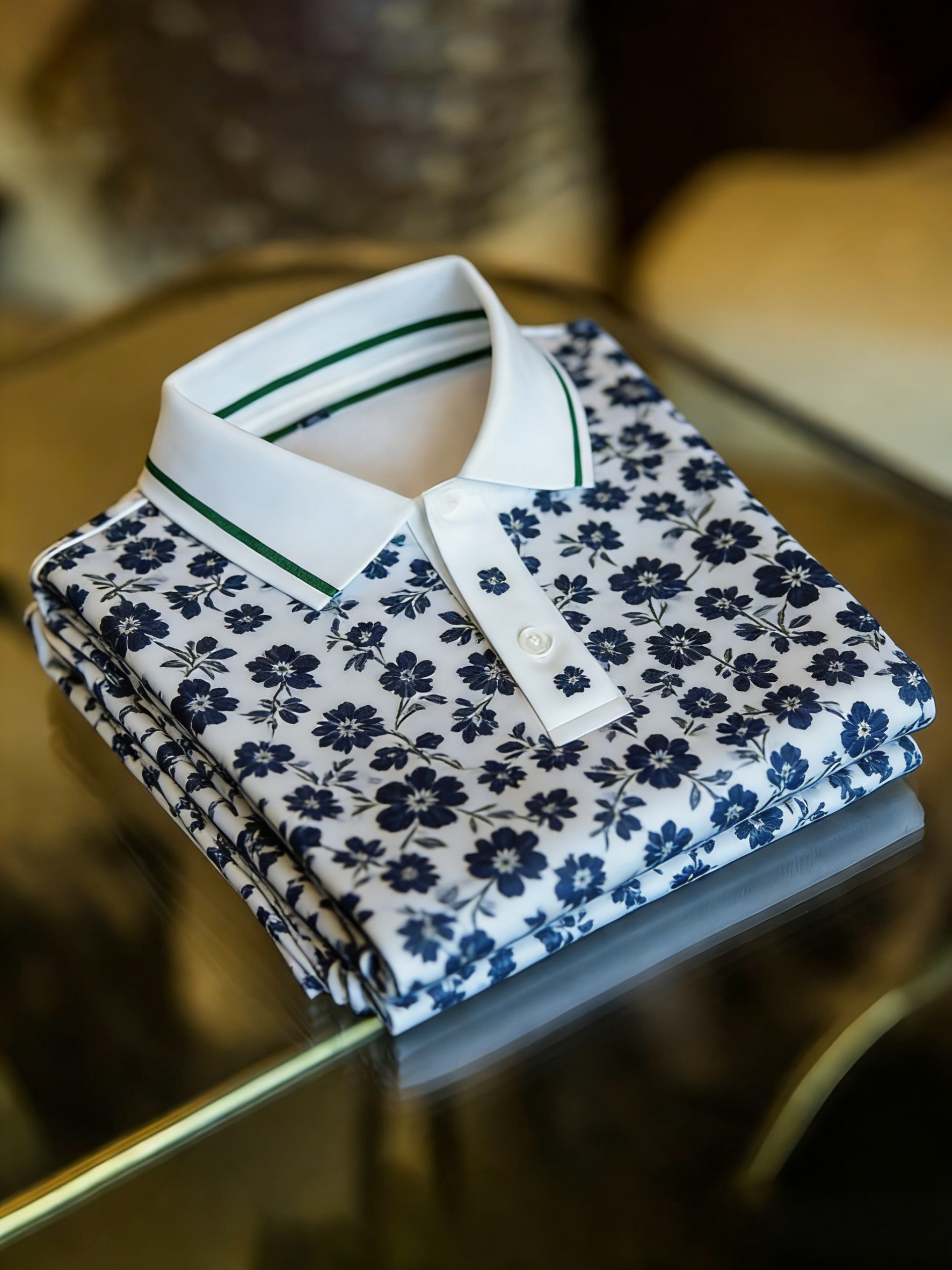 Men's Floral Printed Holiday Casual POLO Shirt