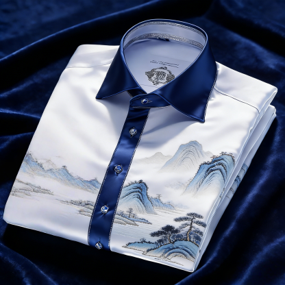 Classic Style wrinkle-resistant formal casual long sleeve shirt