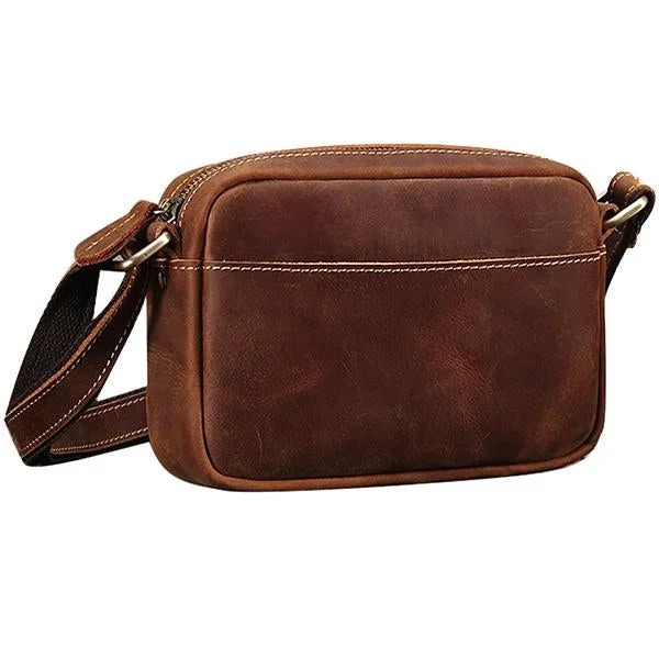 Men's Retro Cowhide Crossbody Shoulder Bag