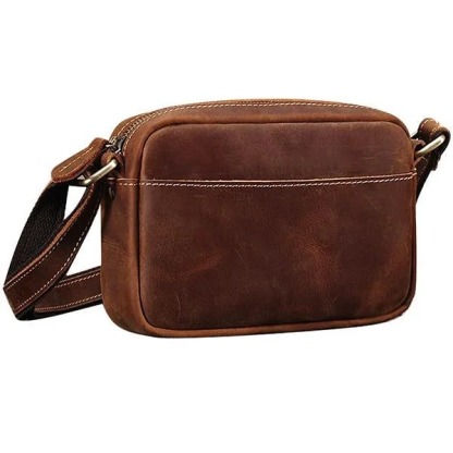 Men's Retro Cowhide Crossbody Shoulder Bag
