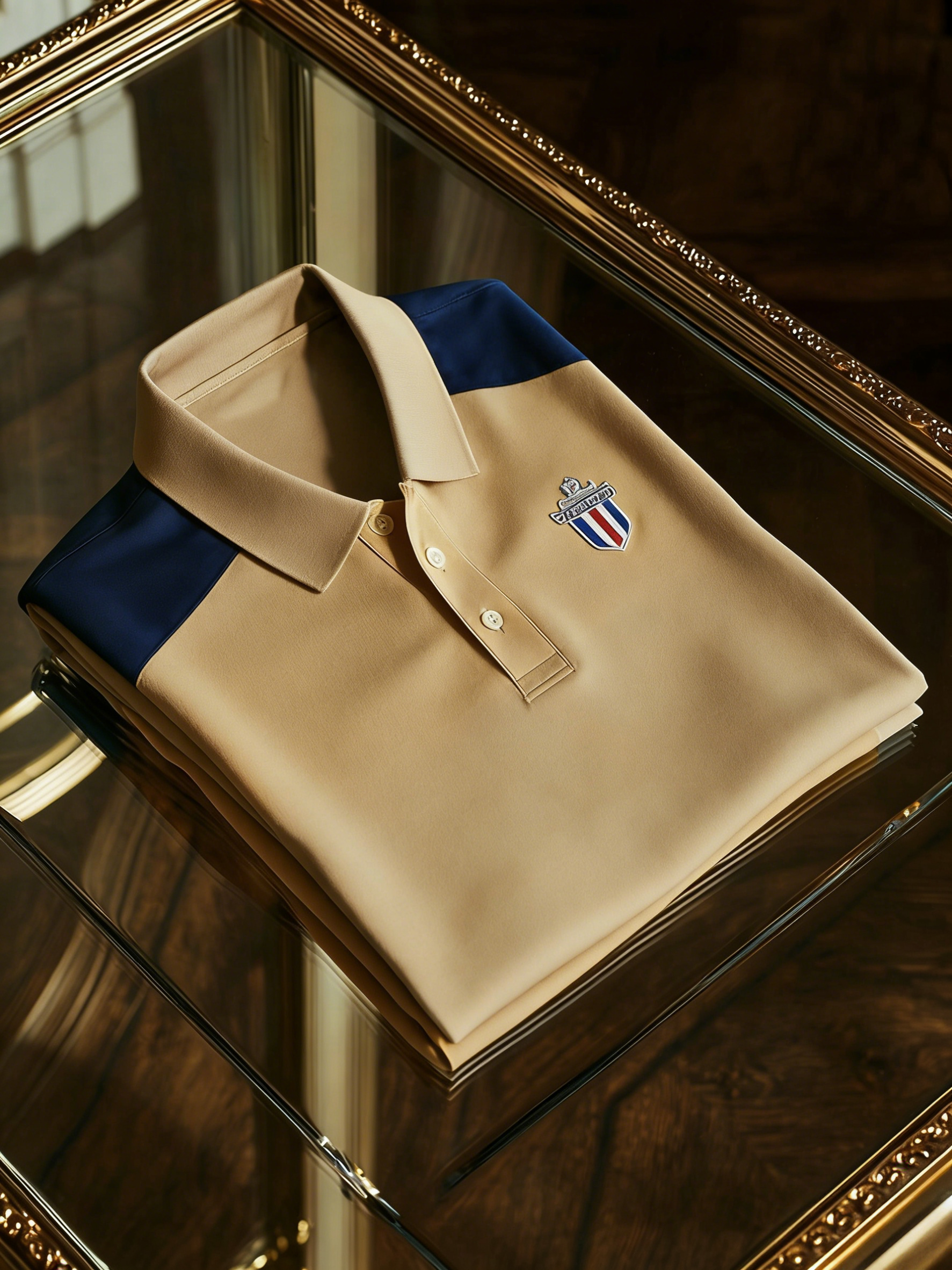 Men's Business Casual Button Short Sleeve Polo Shirt