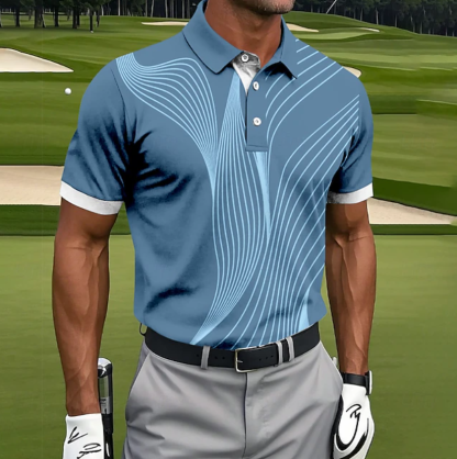 Men's Golf Line Short Sleeve Polo Shirts