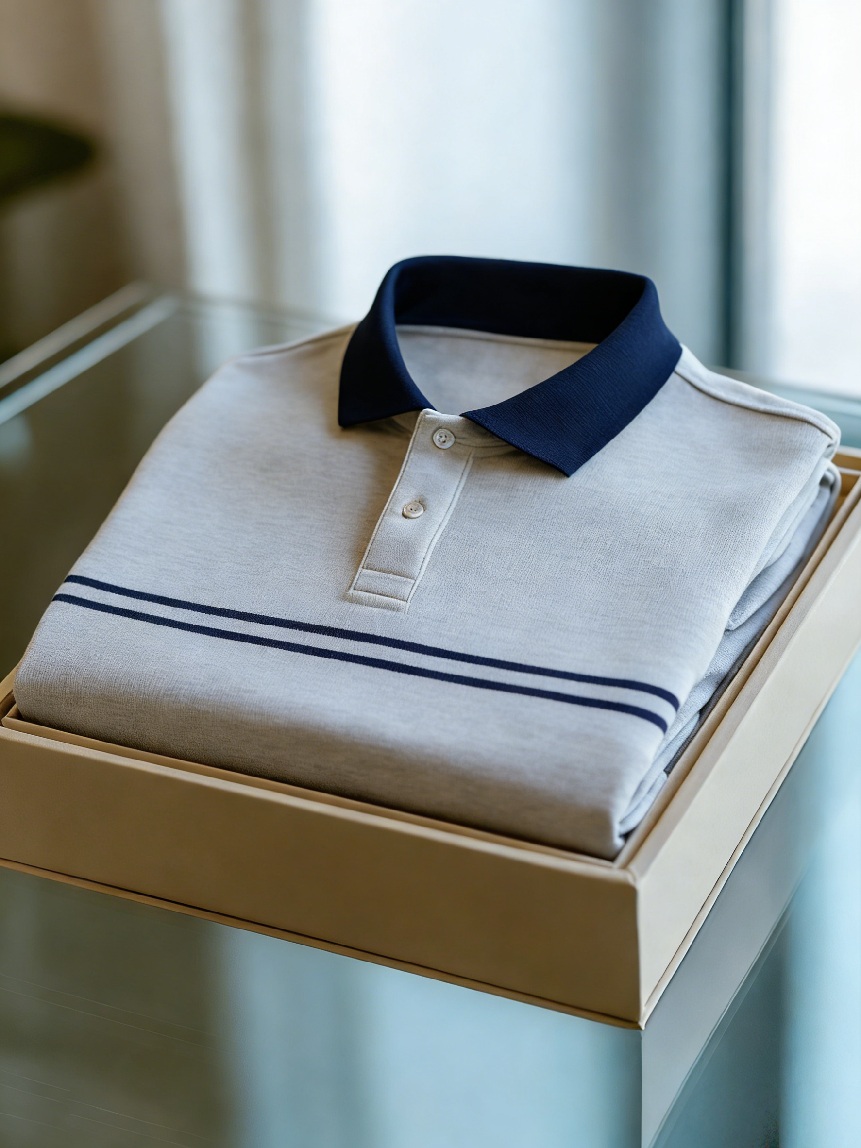 Men's Business Casual Button Short Sleeve Polo Shirt