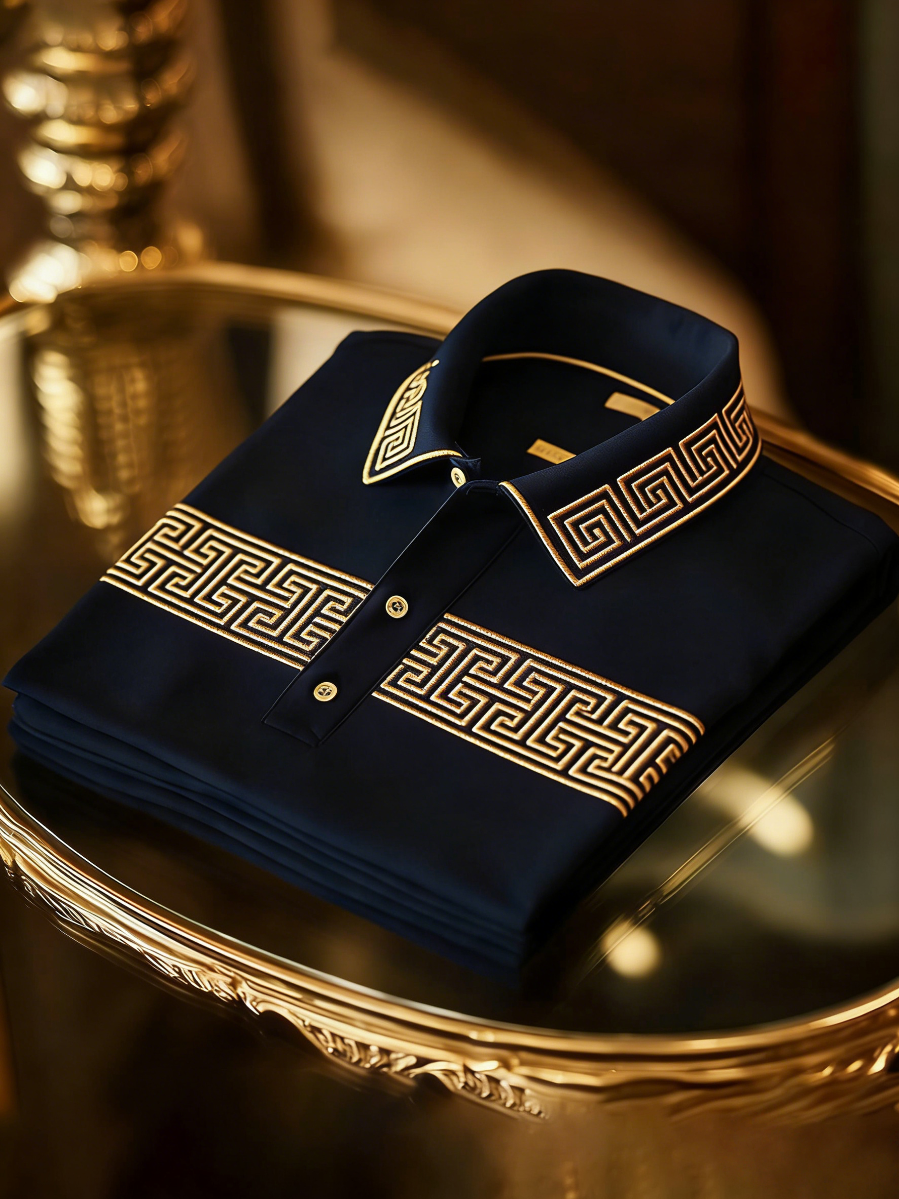 Men's Business Casual Button Short Sleeve Polo Shirt