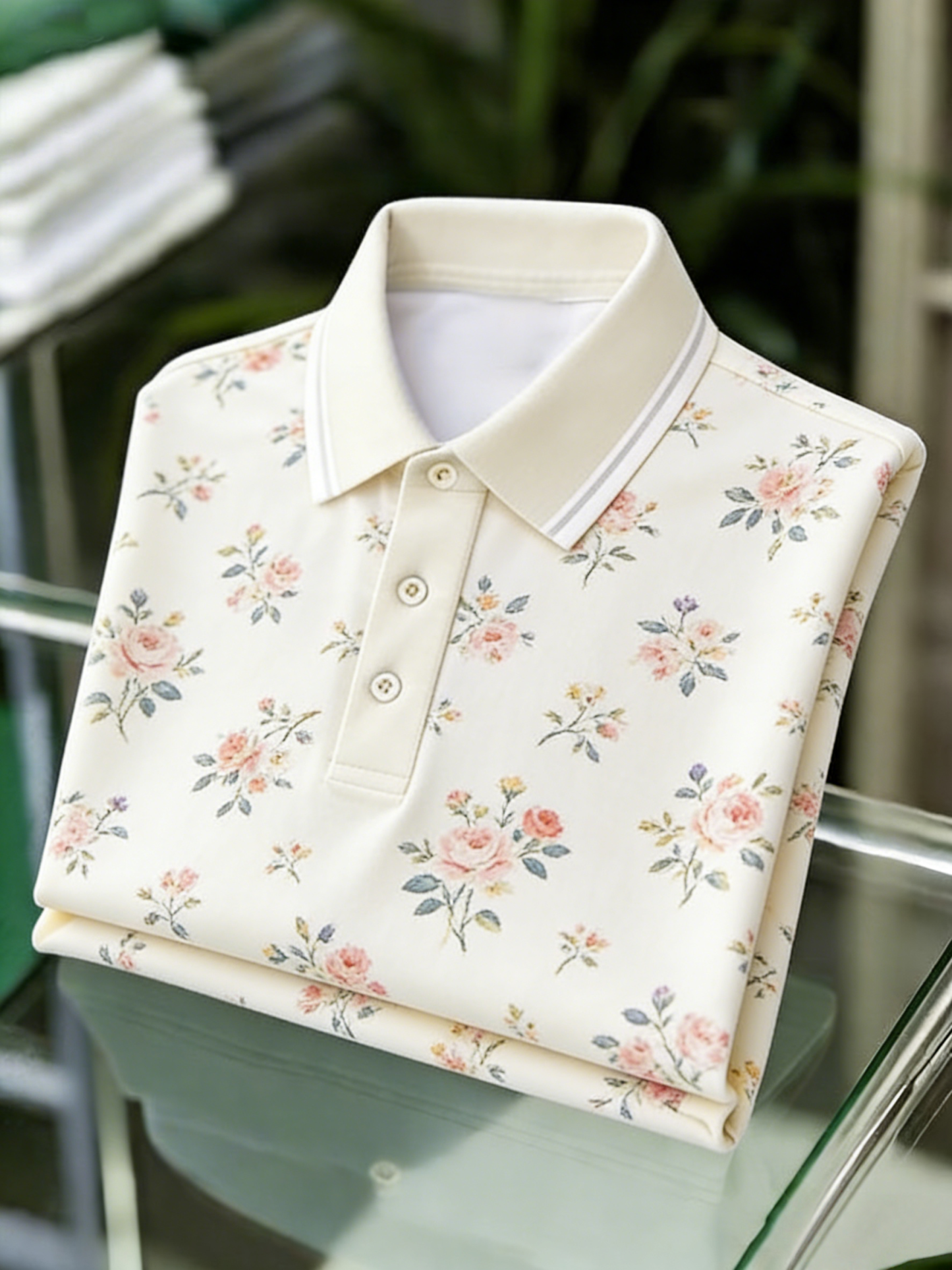 Men's Floral Printed Holiday Casual POLO Shirt