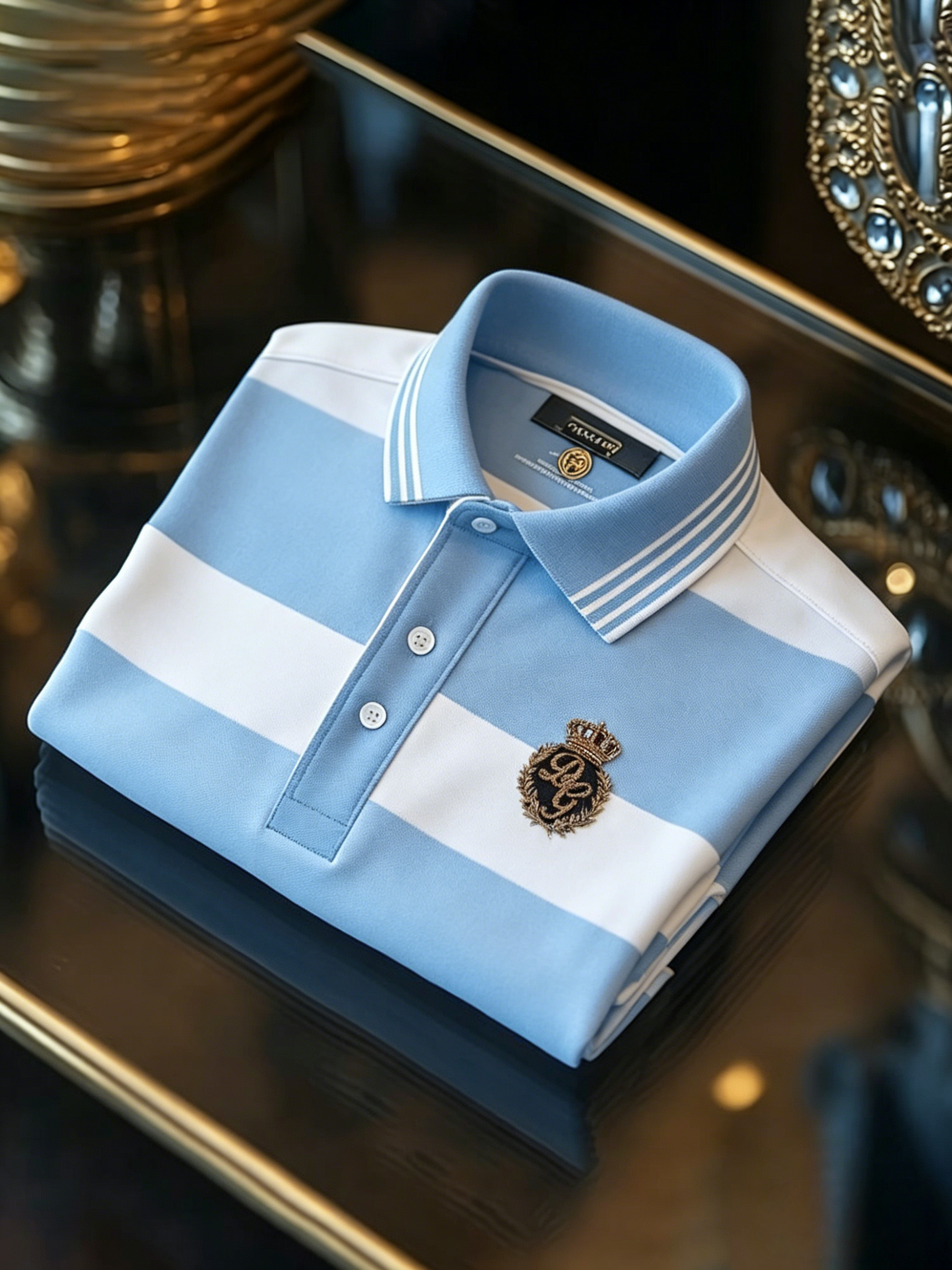 Men's Classic Business Button Short Sleeve Polo Shirt