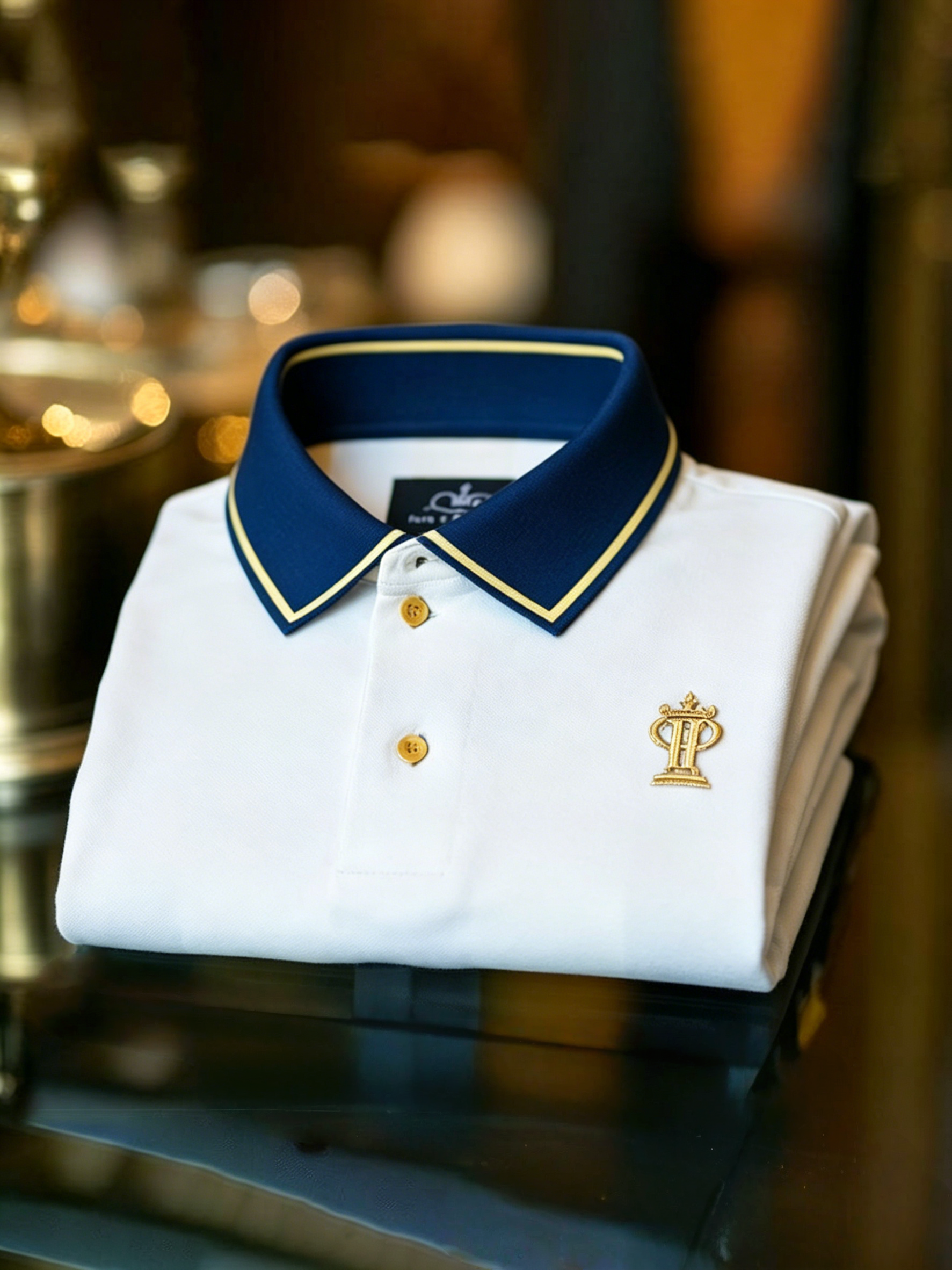 Men's Classic Business Button Short Sleeve Polo Shirt