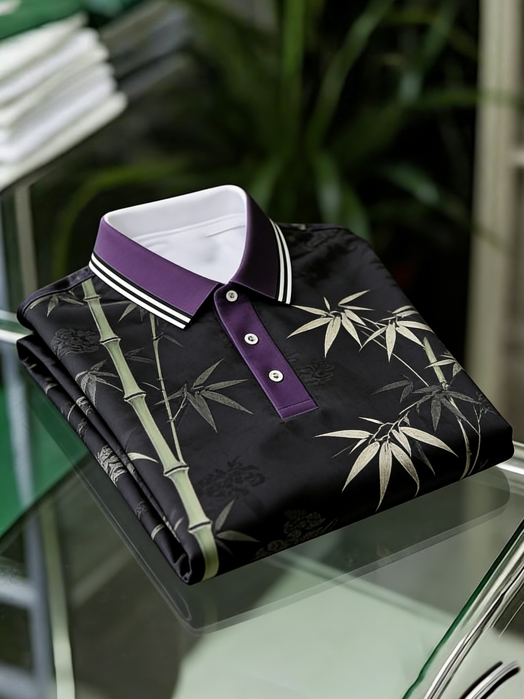 Men's Classic Business Button Short Sleeve Polo Shirt