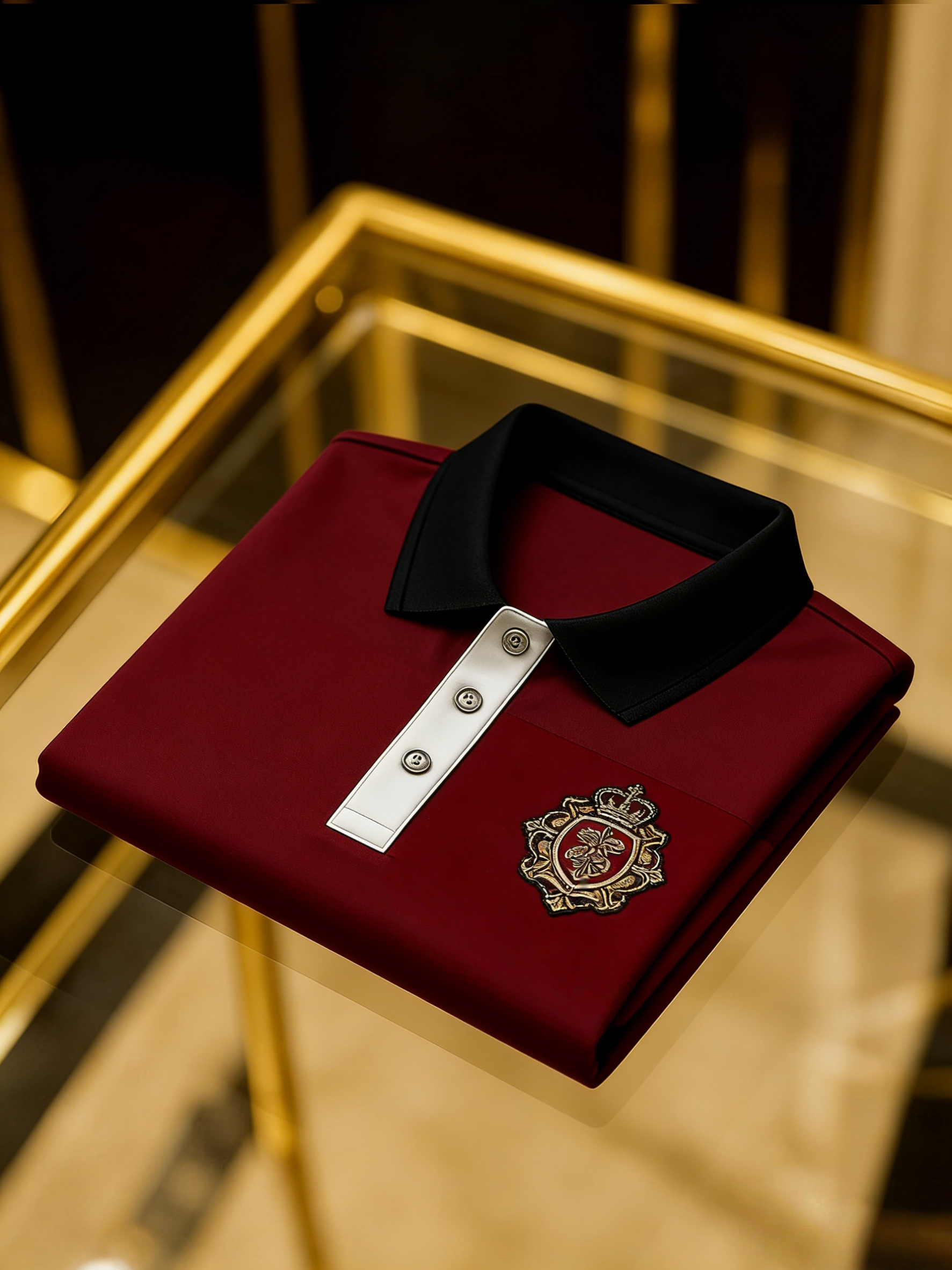 Men's Classic Business Button Short Sleeve Polo Shirt