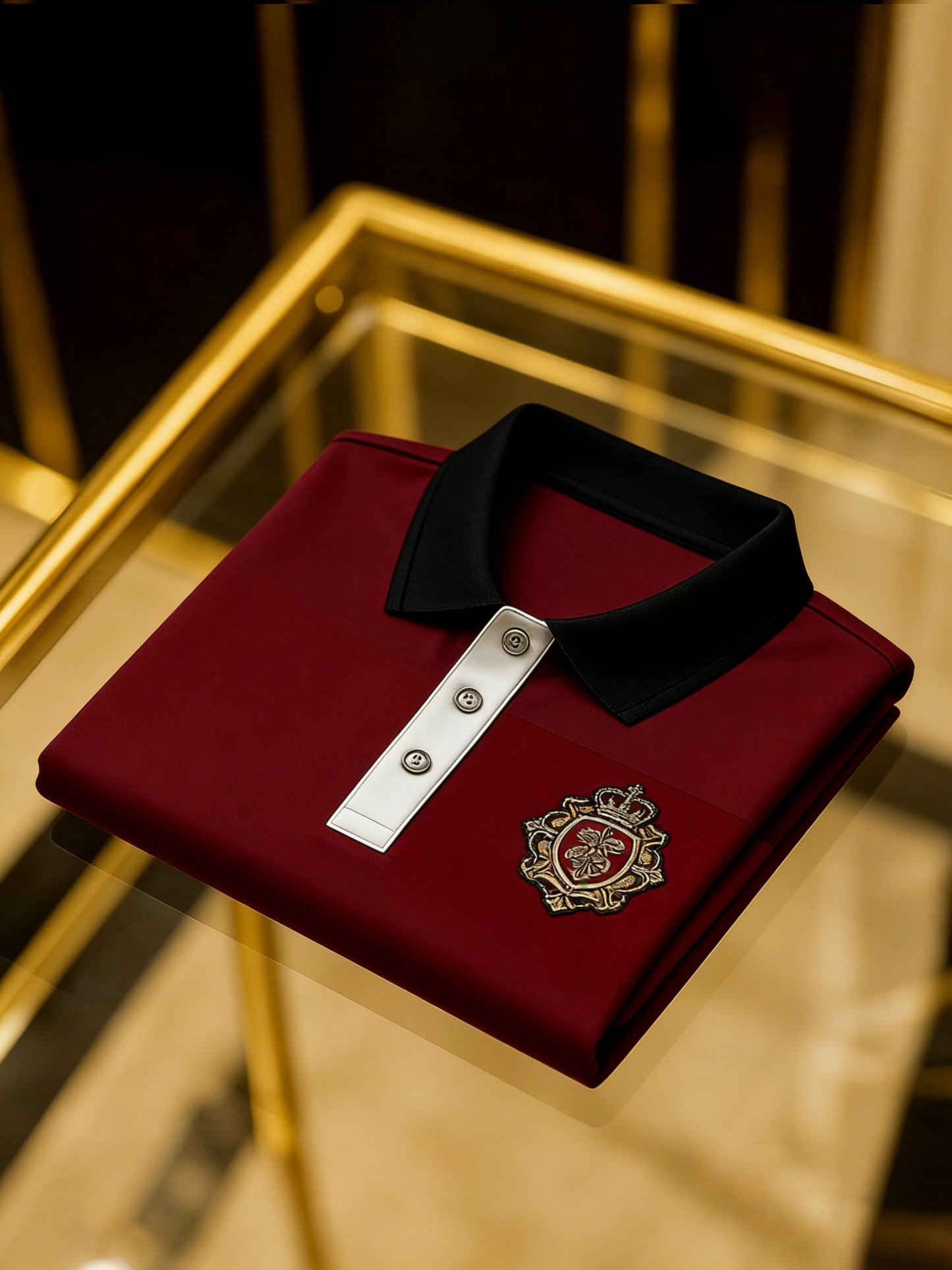 Men's Classic Business Button Short Sleeve Polo Shirt