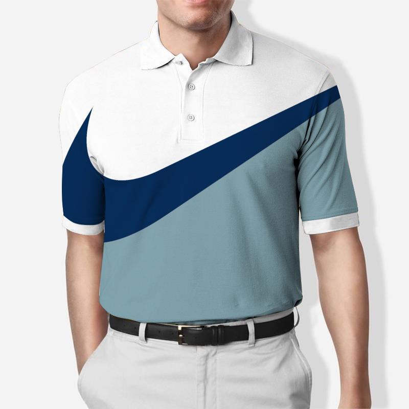 Men's Casual Contrast Color Business Casual Polo