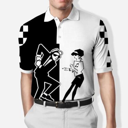 Men's Casual Contrast Color Business Casual Polo