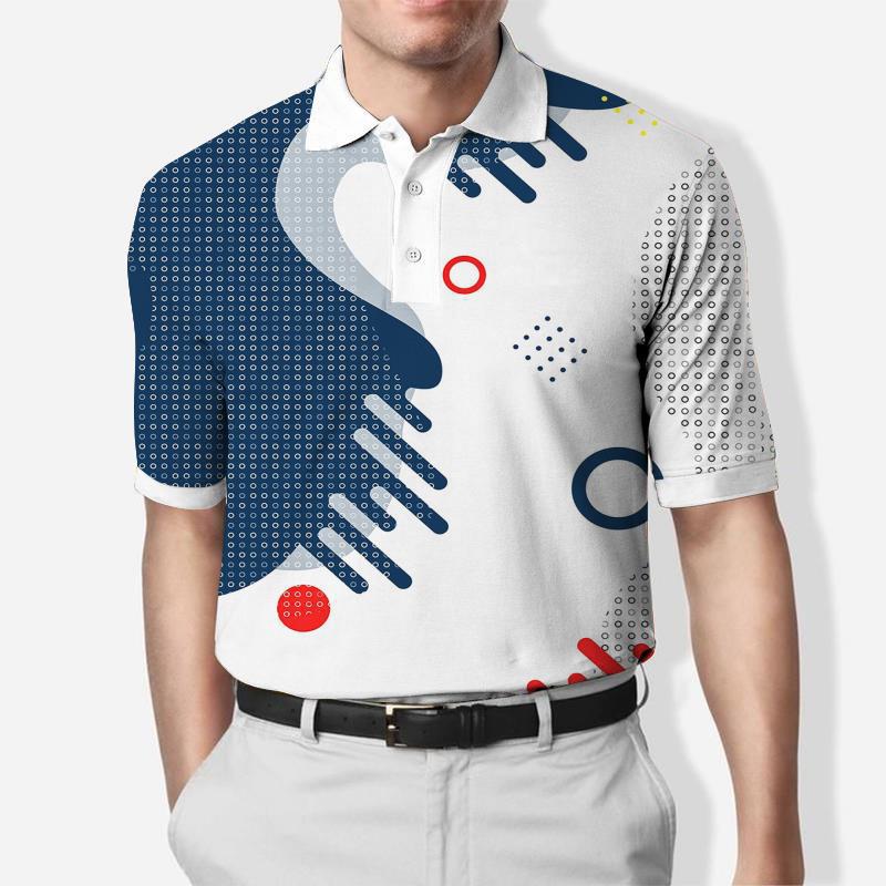 Men's Casual Contrast Color Business Casual Polo