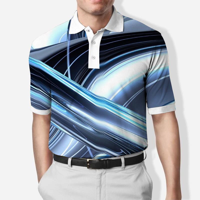 Men's Casual Contrast Color Business Casual Polo