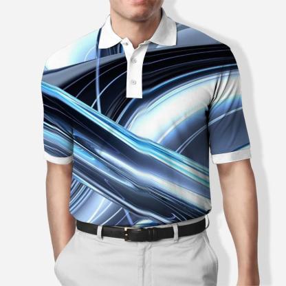 Men's Casual Contrast Color Business Casual Polo