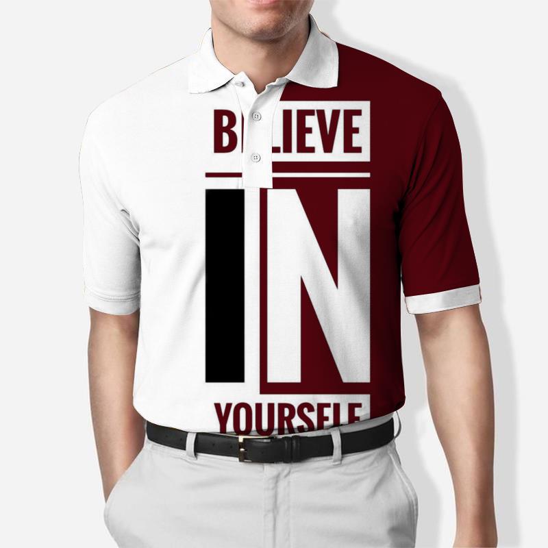 Men's Casual Contrast Color Business Casual Polo