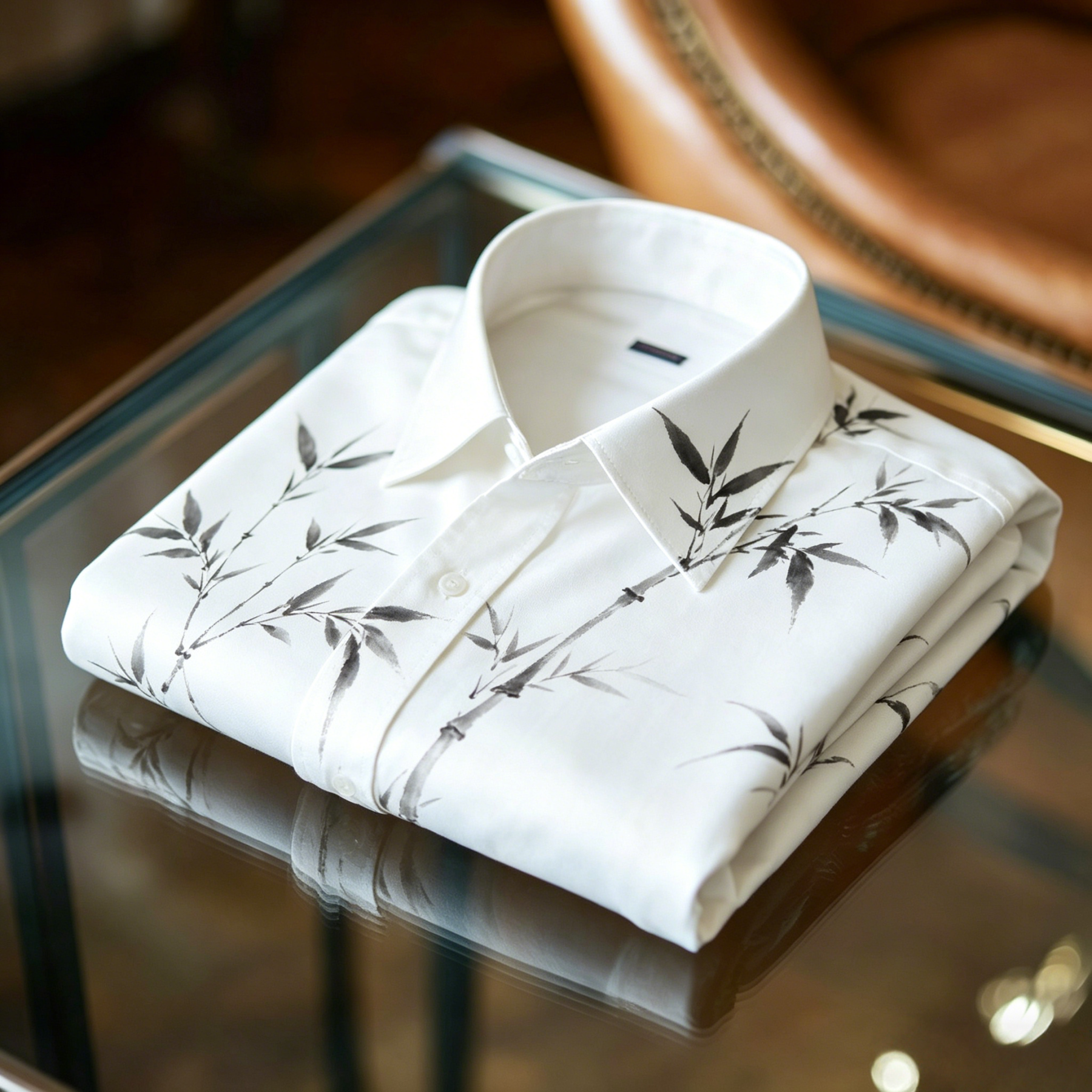 Luxurious and high-end Men's stand collar shirt floral patterns