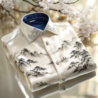 Classic Style wrinkle-resistant formal casual long sleeve shirt