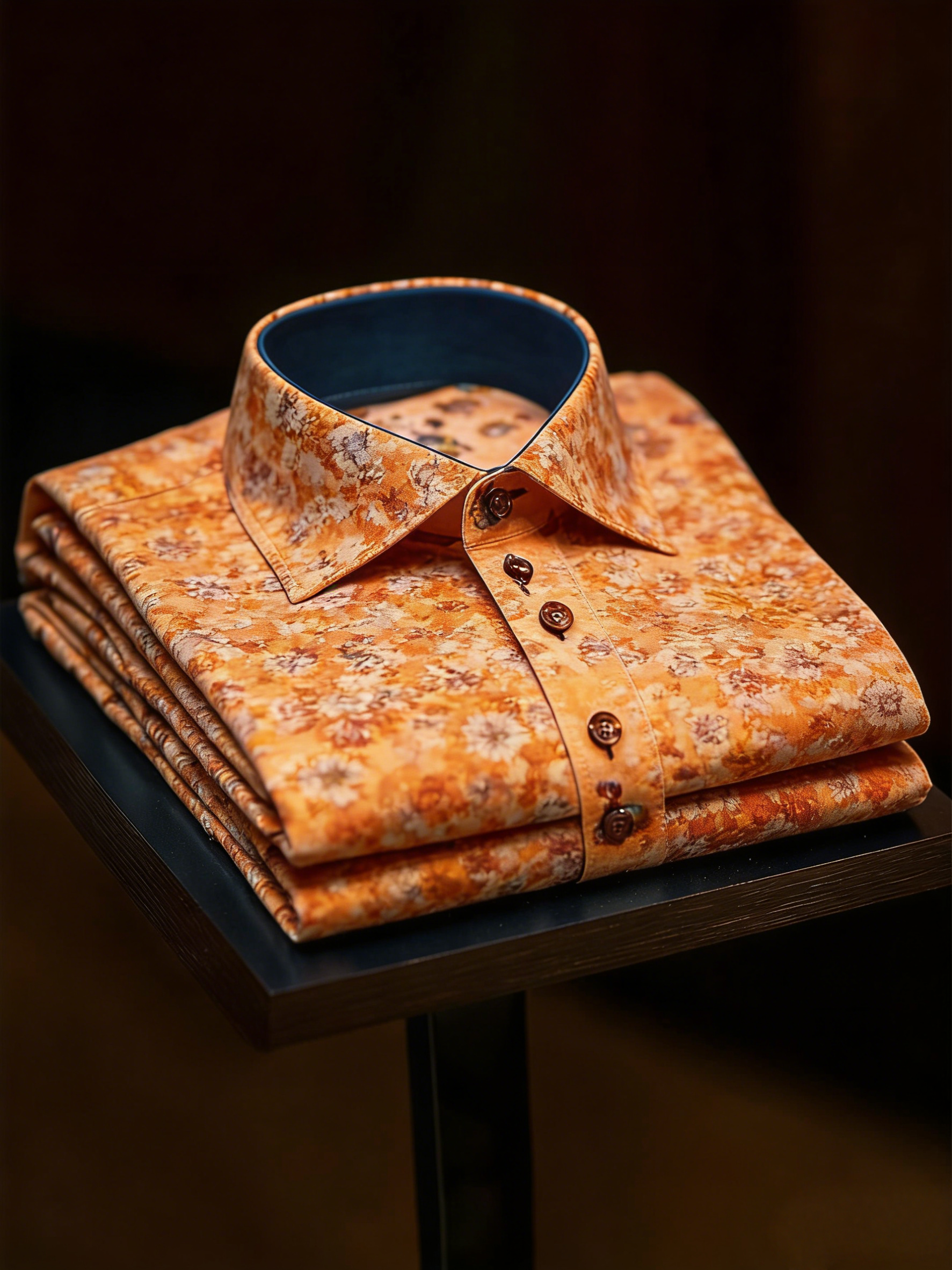 Luxurious and high-end Men's stand collar shirt floral patterns