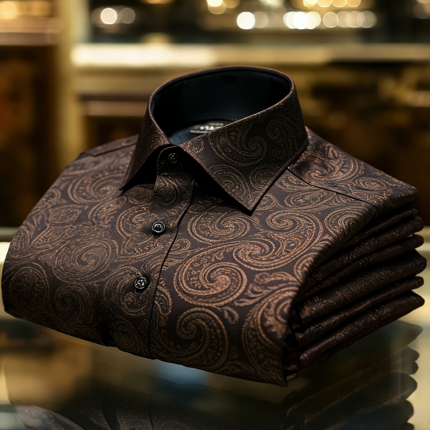 Luxurious and high-end Men's stand collar shirt floral patterns