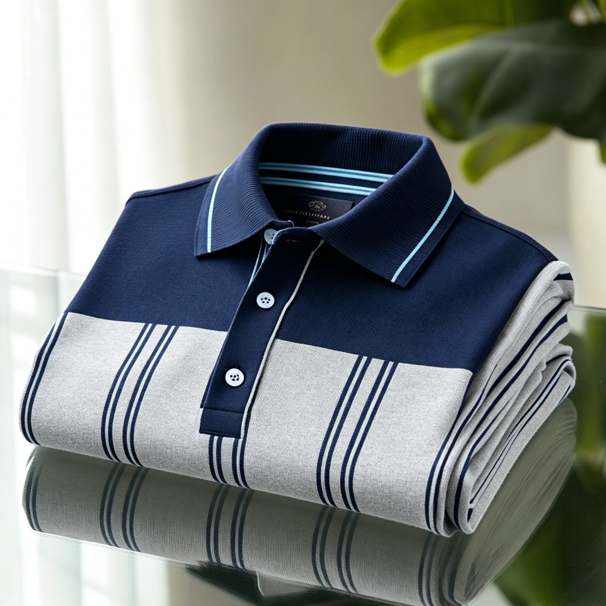 Men's Business Button-Down Short Sleeve Polo Shirt