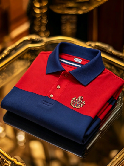 Men's Business Button-Down Short Sleeve Polo Shirt