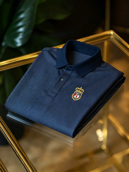 Men's Business Button-Down Short Sleeve Polo Shirt