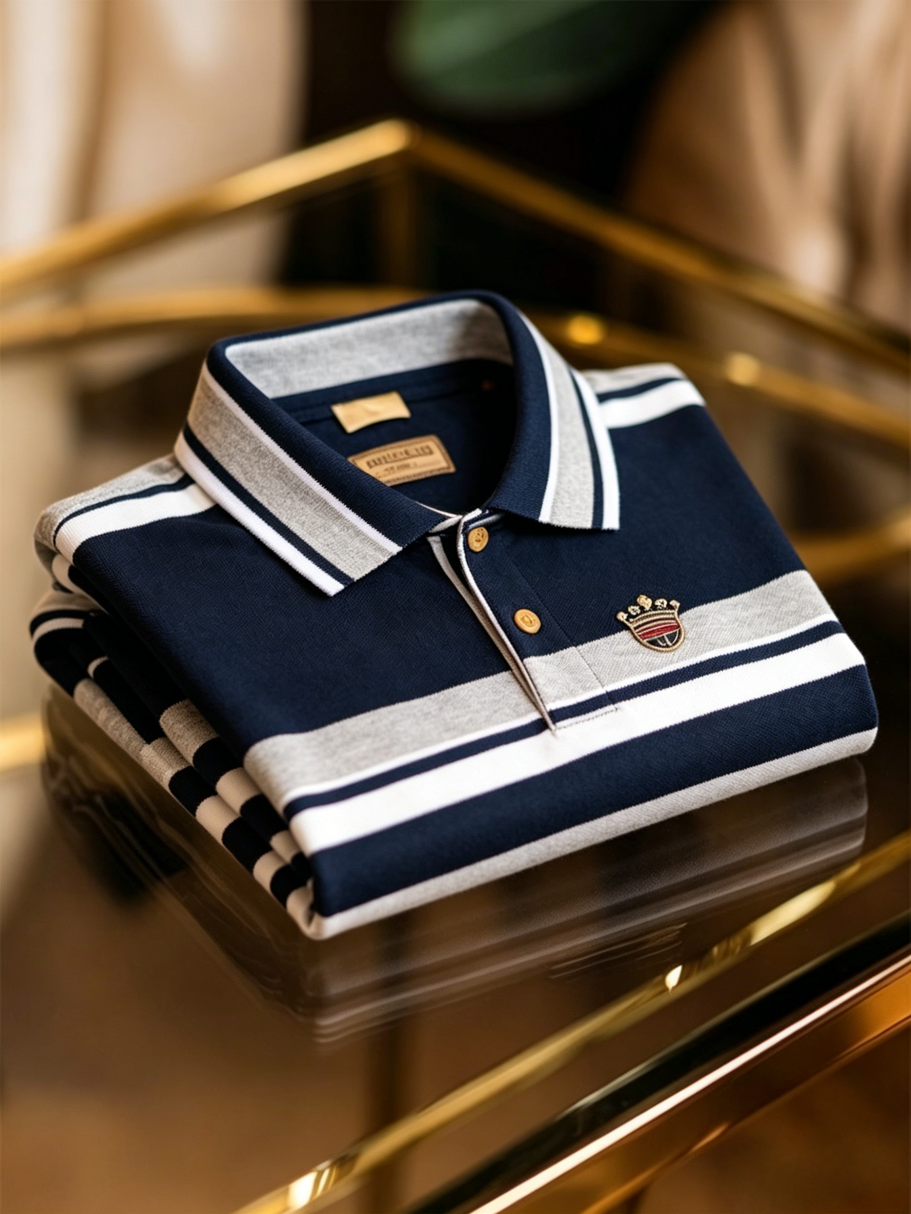 Men's Business Button-Down Short Sleeve Polo Shirt