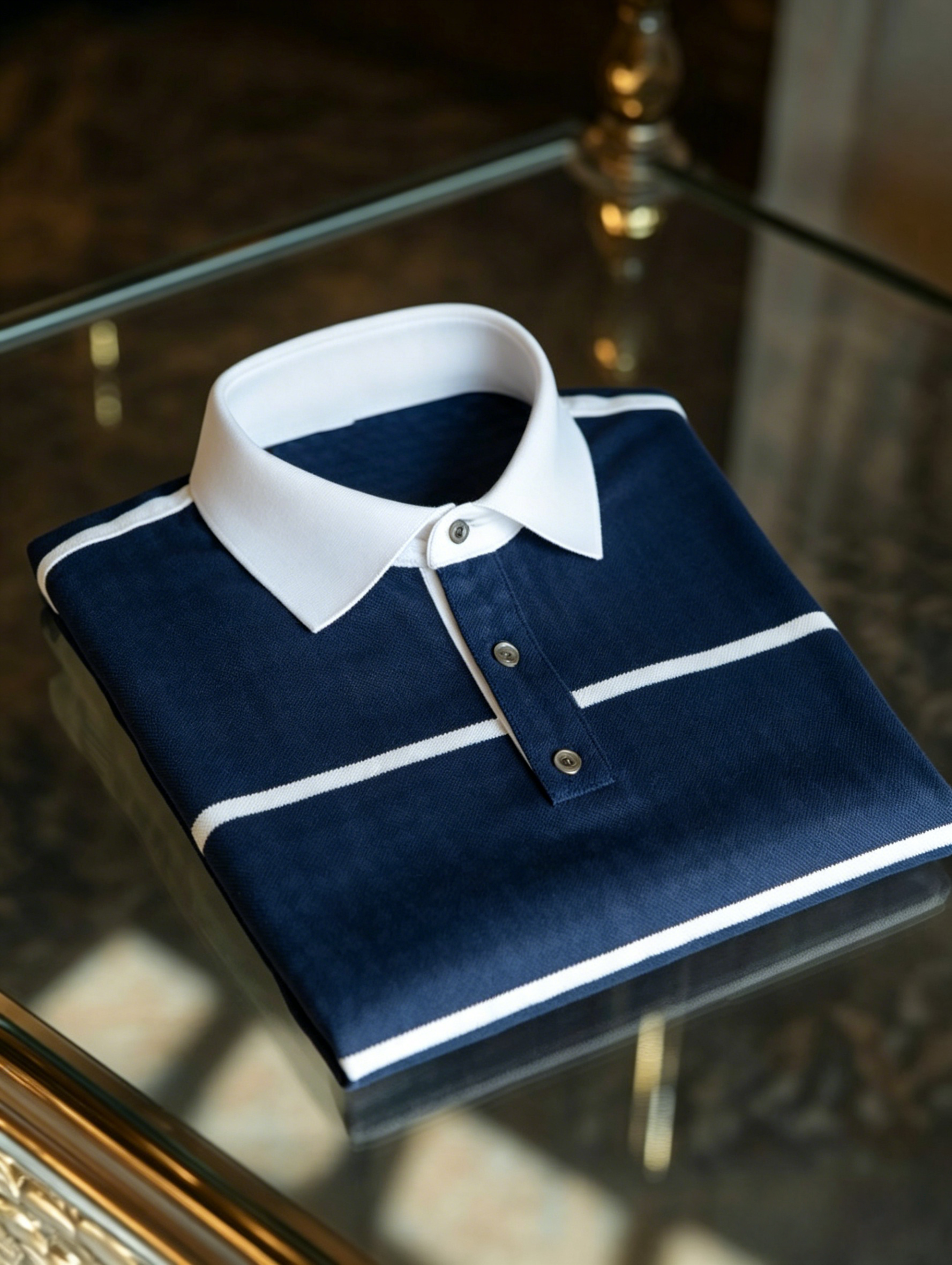 Men's Business Button-Down Short Sleeve Polo Shirt