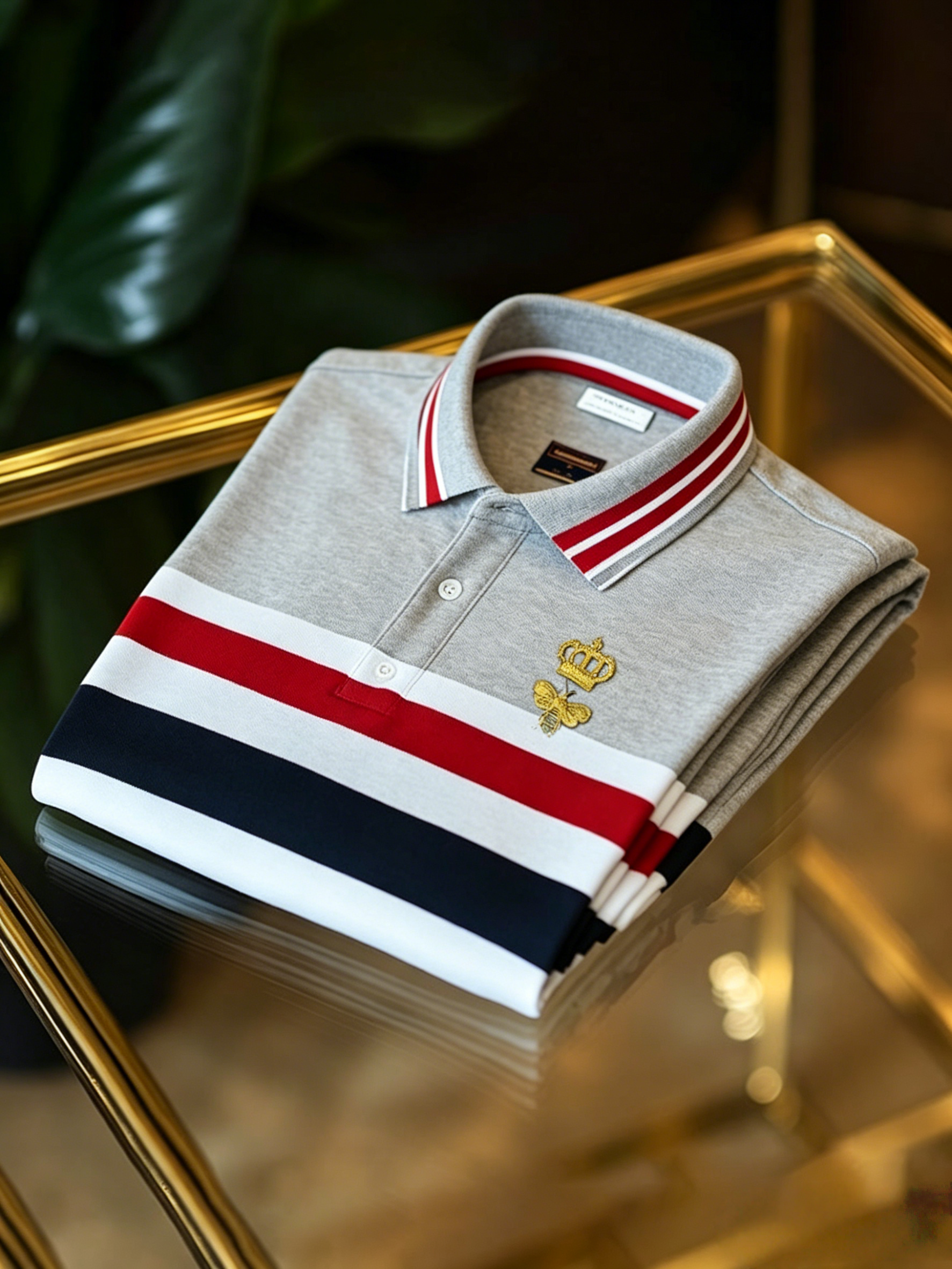Men's Business Button-Down Short Sleeve Polo Shirt