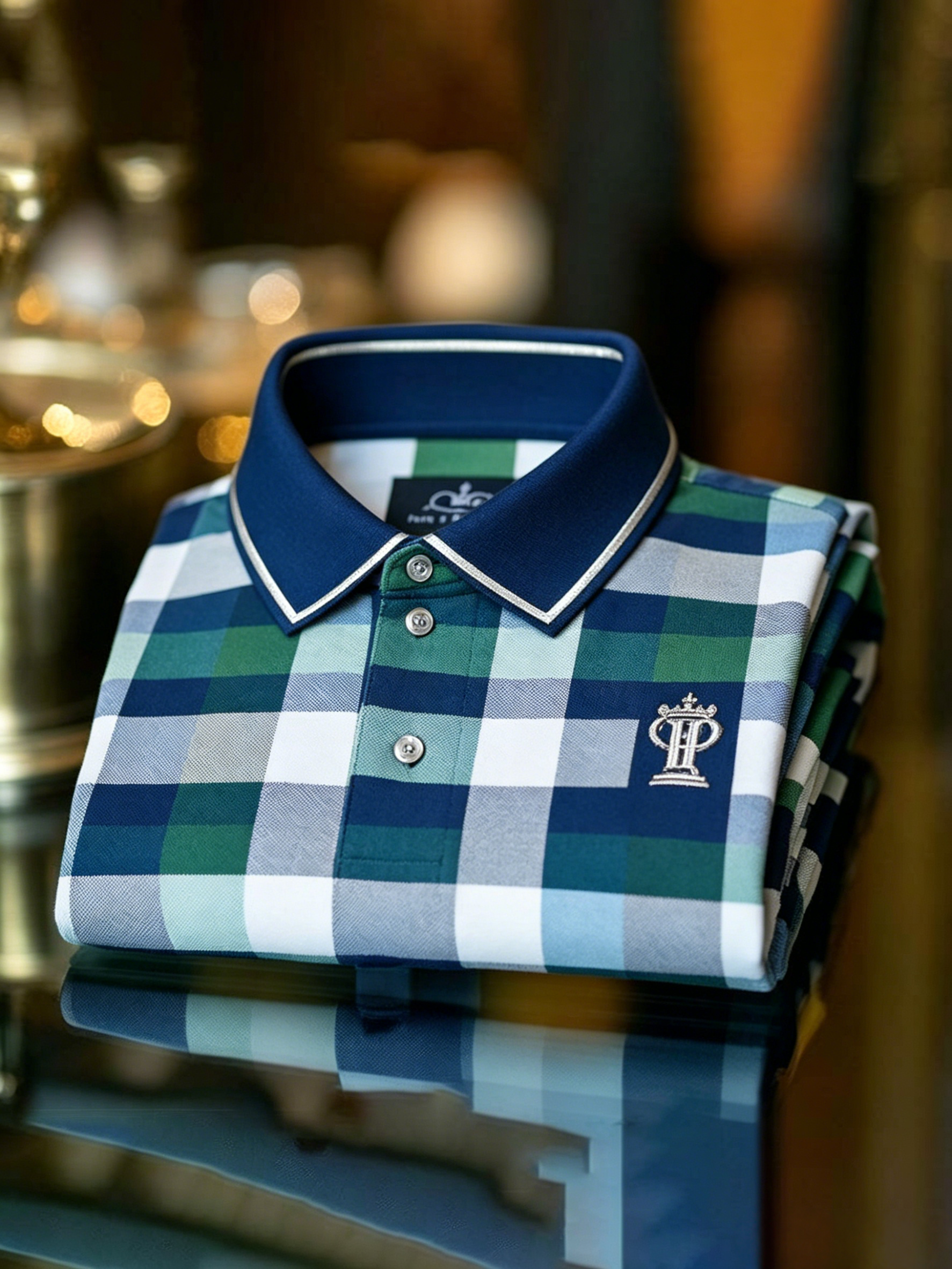 Men's Business Button-Down Short Sleeve Polo Shirt