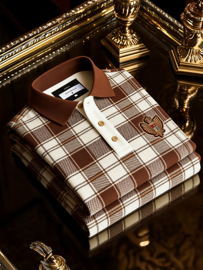 Men's Business Button-Down Short Sleeve Polo Shirt