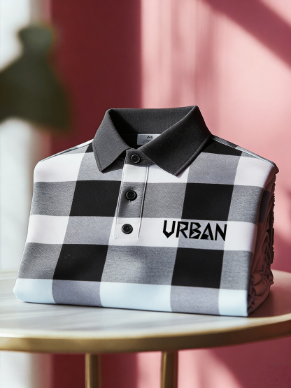 Men's Business Button-Down Short Sleeve Polo Shirt