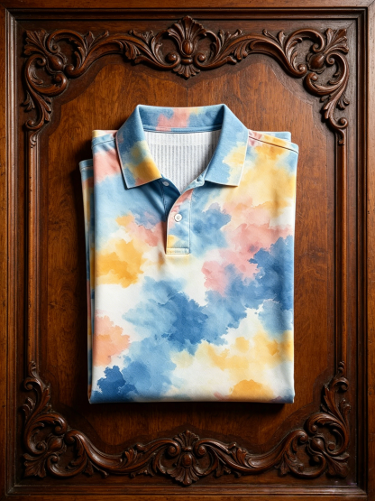 Men's Business Button-Down Short Sleeve Polo Shirt