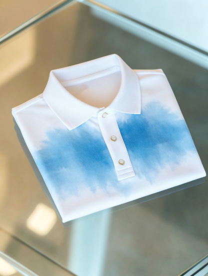 Men's Business Button-Down Short Sleeve Polo Shirt