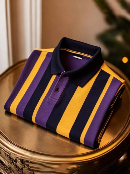 Men's Business Button-Down Short Sleeve Polo Shirt