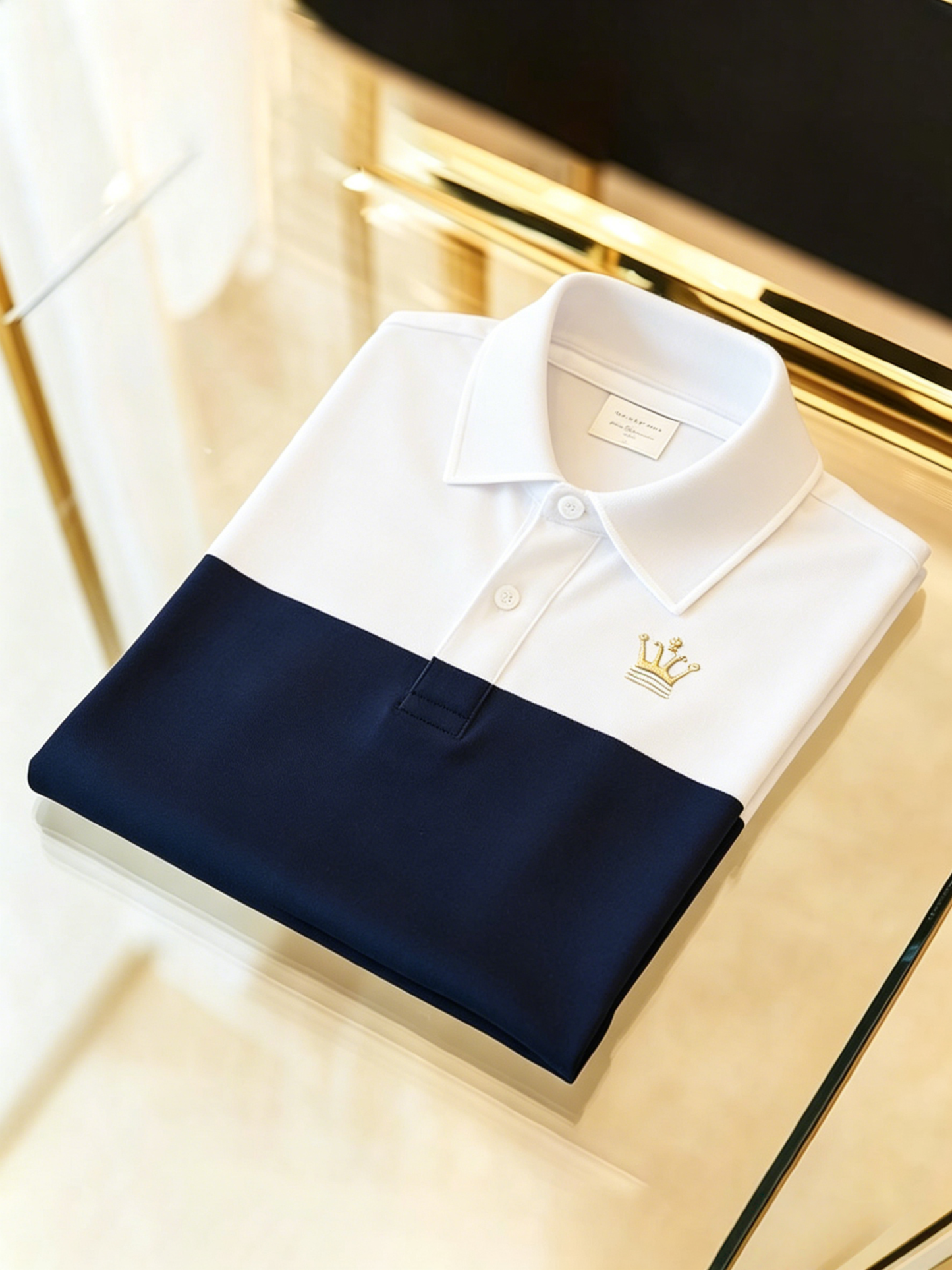 Men's Business Button-Down Short Sleeve Polo Shirt