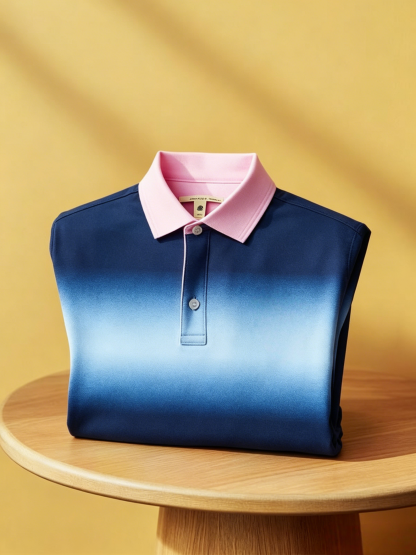 Men's Business Button-Down Short Sleeve Polo Shirt