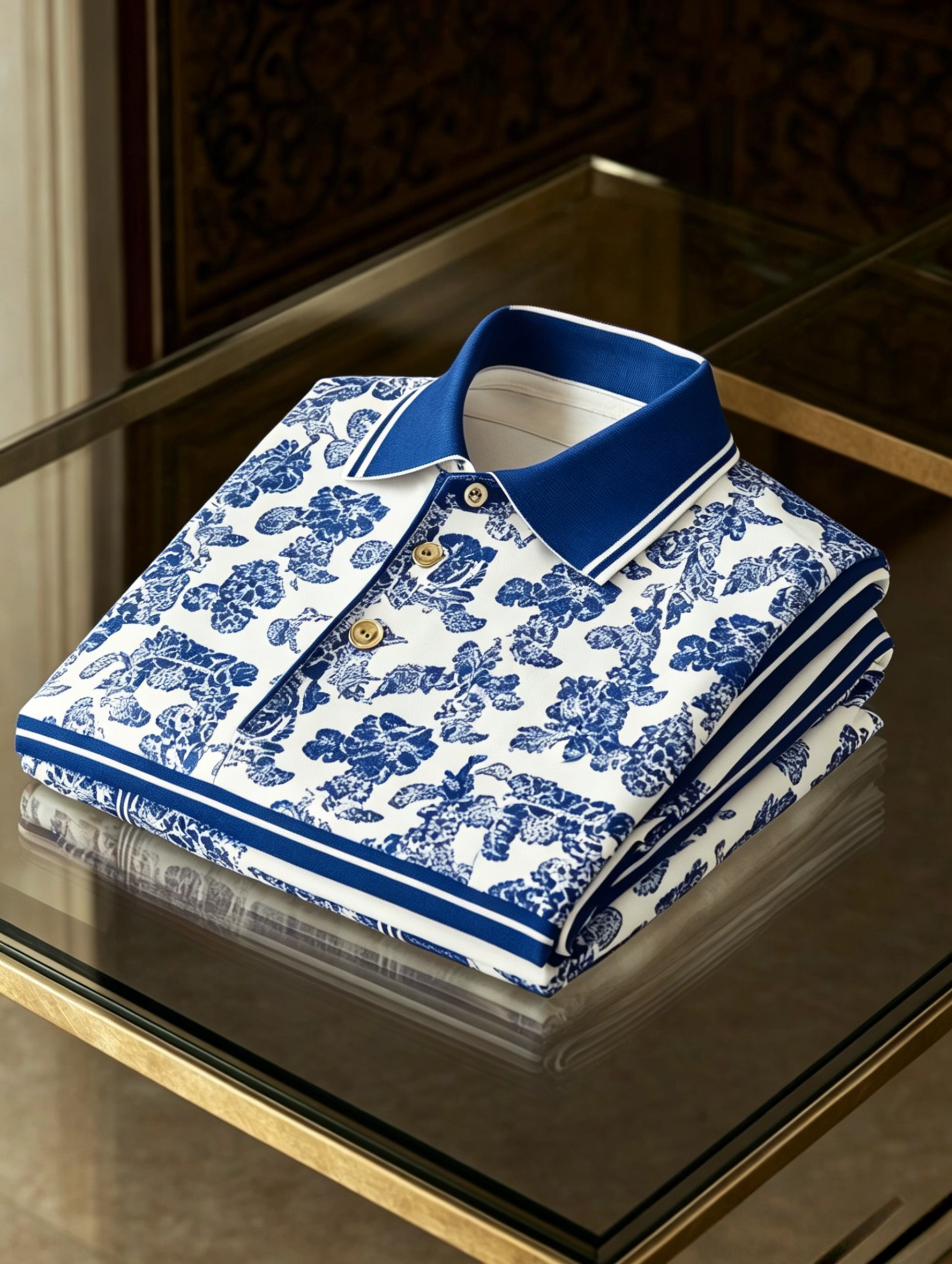 Men's Business Button-Down Short Sleeve Polo Shirt