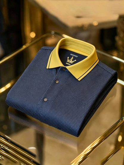 Men's Business Button-Down Short Sleeve Polo Shirt