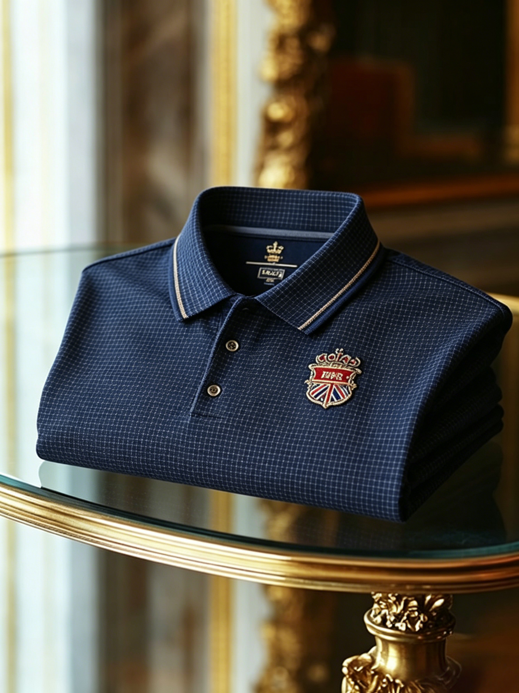 Men's Business Button-Down Short Sleeve Polo Shirt