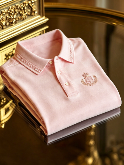Men's Business Button-Down Short Sleeve Polo Shirt