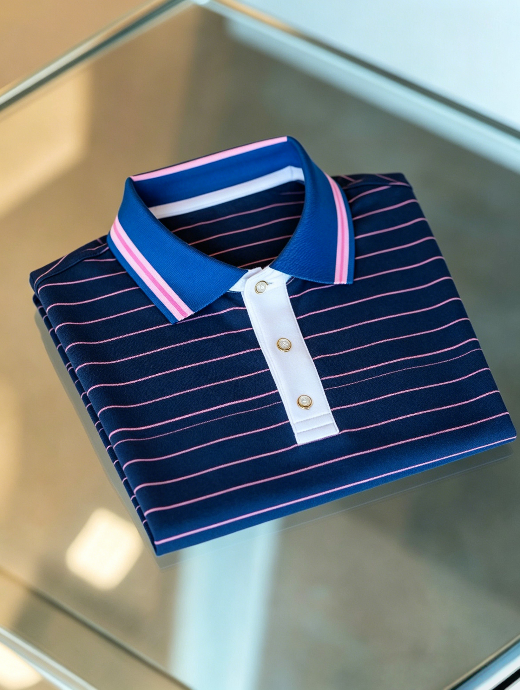 Men's Business Button-Down Short Sleeve Polo Shirt