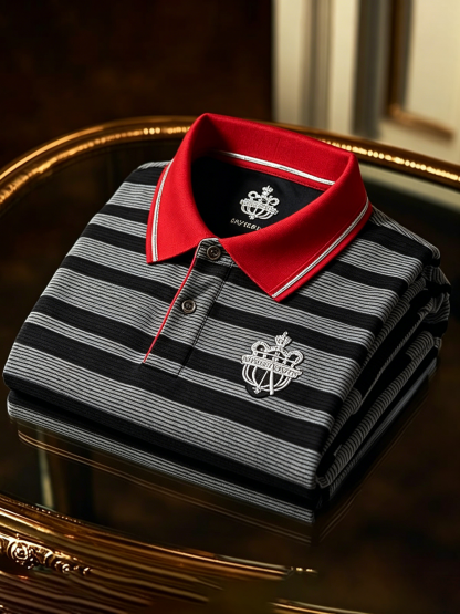 Men's Business Button-Down Short Sleeve Polo Shirt