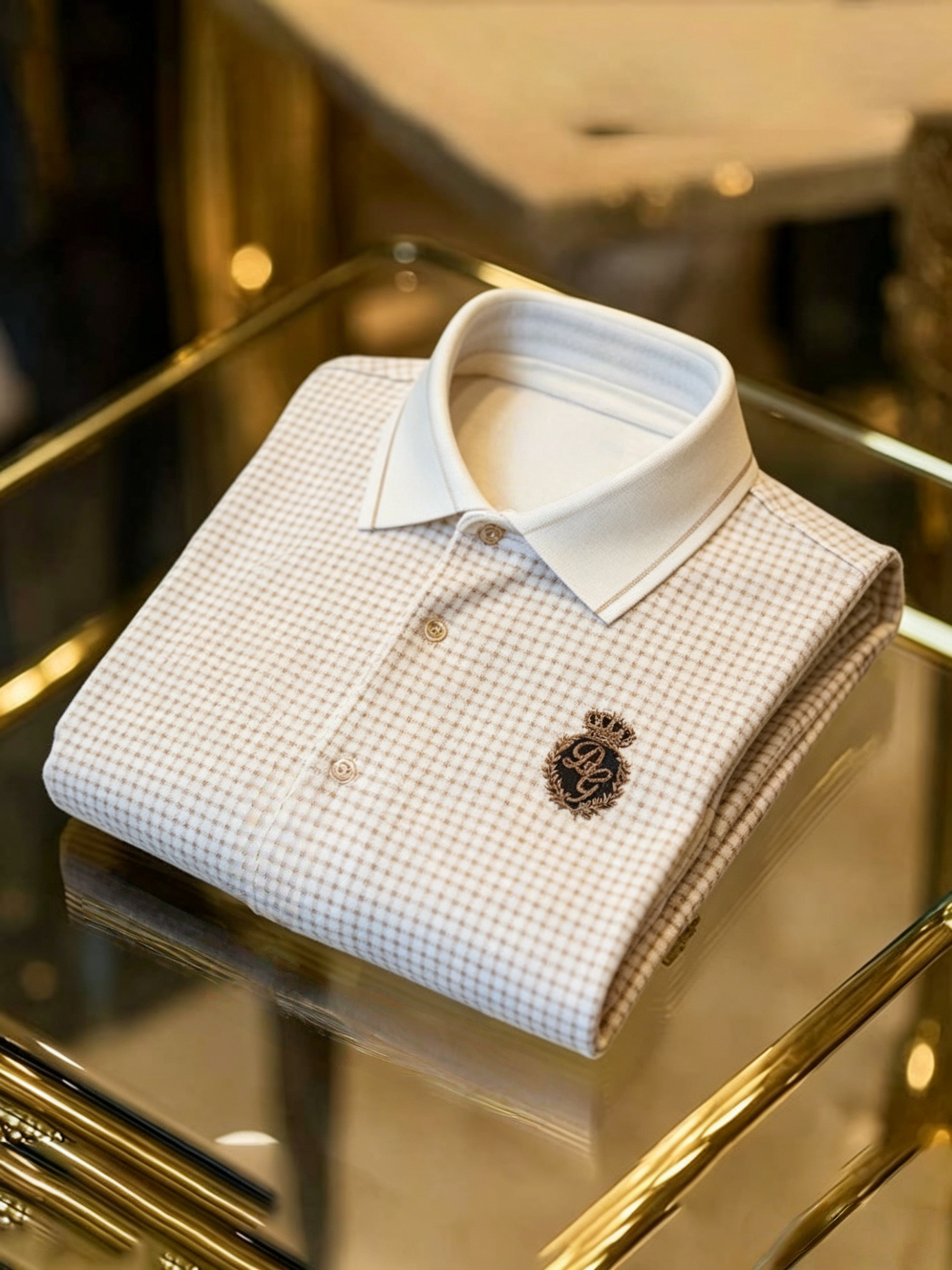 Men's Business Button-Down Short Sleeve Polo Shirt