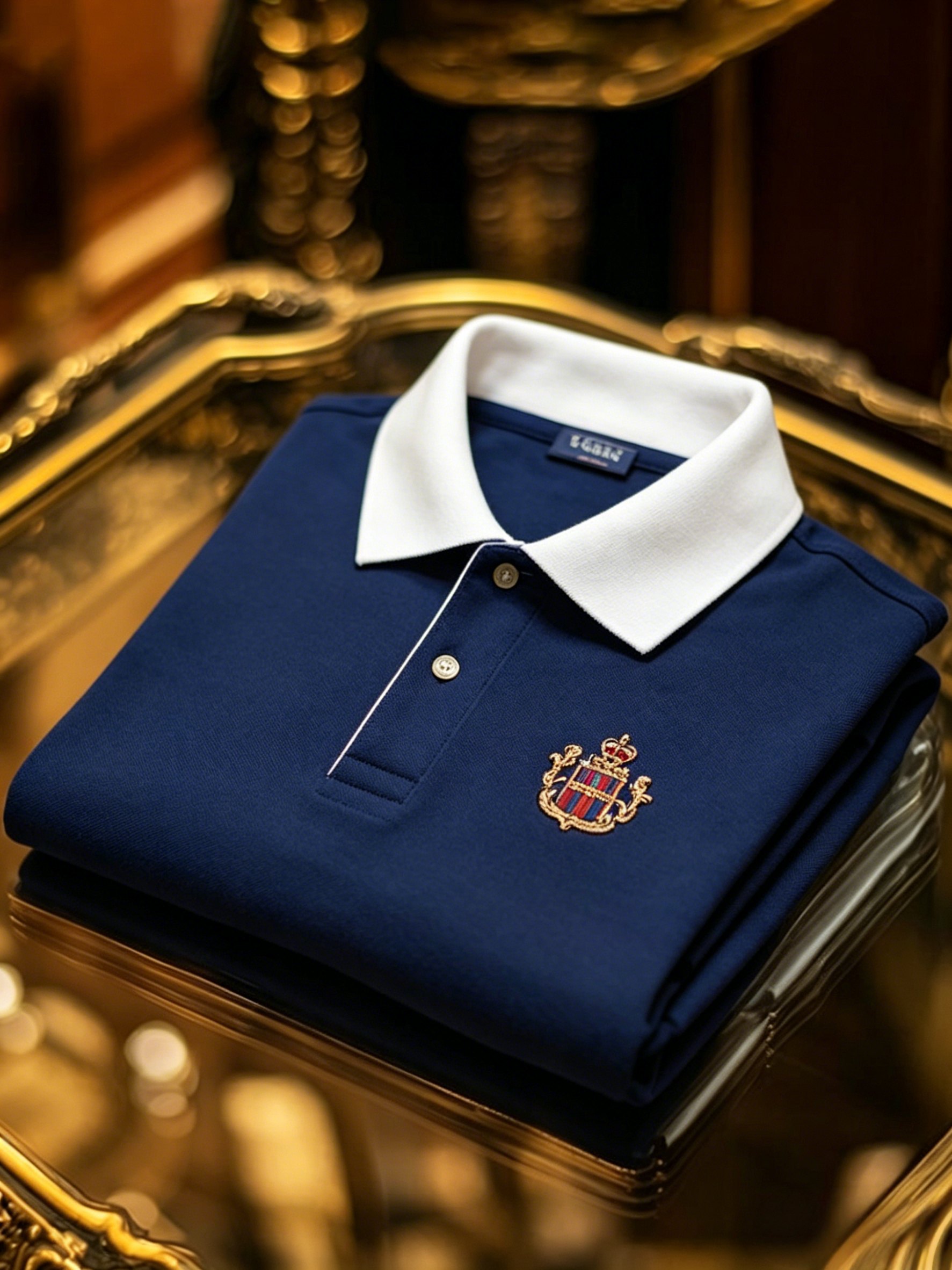 Men's Business Button-Down Short Sleeve Polo Shirt