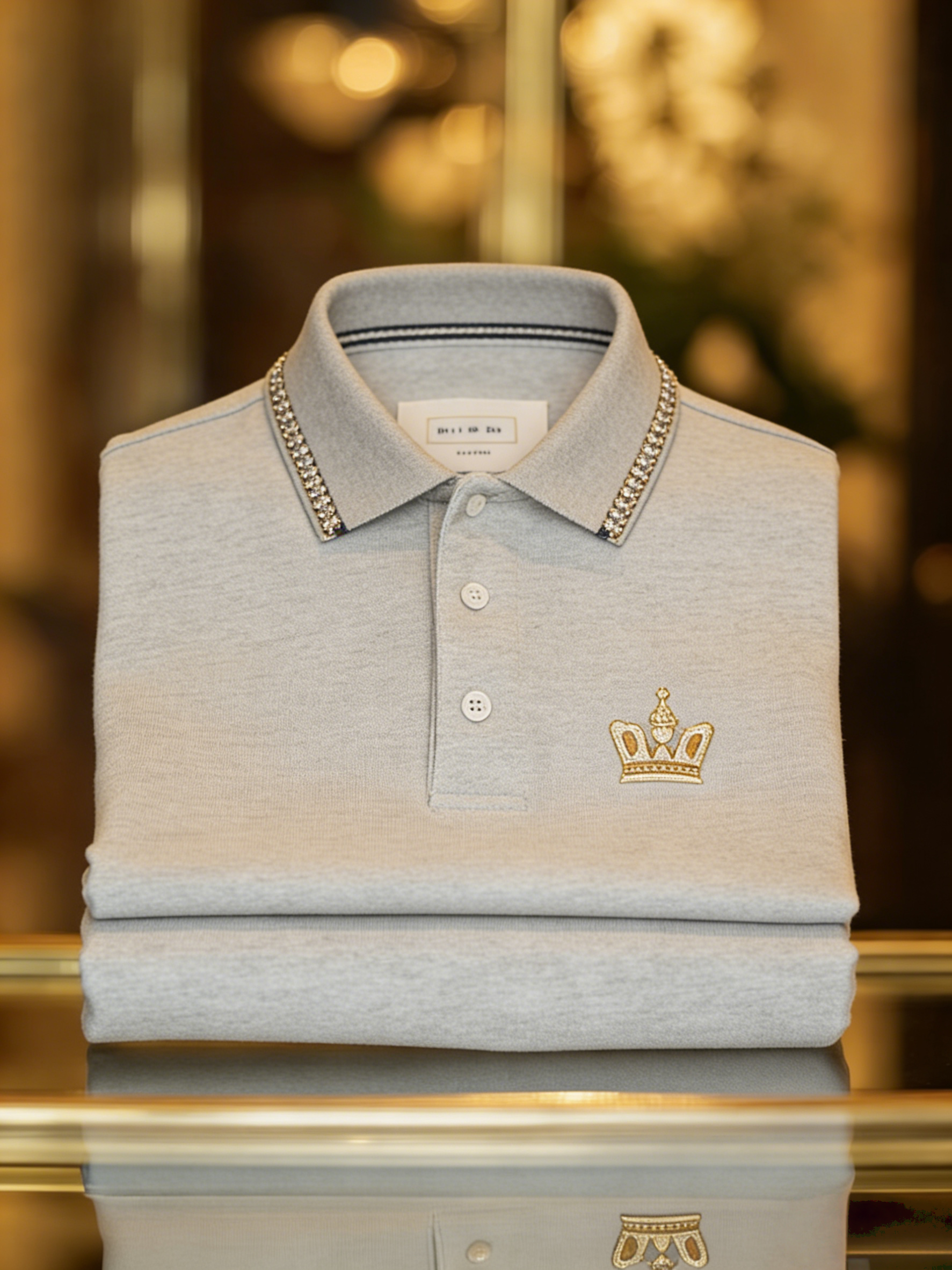 Men's Business Button-Down Short Sleeve Polo Shirt
